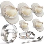 MUMSUNG Empanada Maker Press, 6-Inch Extra Large Dumpling Maker Set with Dough Cutter, Dumpling Mold Set for Pierogi, Pastelitos, Calzone, Turnovers, Chinese Dumpling, 5Sizes (6"/5"/4"/3"/2.6")