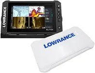 GPS City Lowrance Elite FS 9 Fish Finder with Active Imaging 3-in-1 Transducer, Preloaded C-MAP Contour+ Charts & Protective Cover Bundle