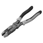 Klein Tools J215-8CR Multitool Pliers, Hybrid Multi Purpose Tool / Crimper, Wire Stripper, Bolt Shearing, Wire Grabbing, Twisting, Looping,Gray/Black