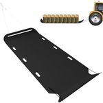 48" x 110" Heavy Duty Yard Sled, 1/8 Inch Thickened HDPE Yard Drag Mat with Pull Cable and Bar for Hauling Debris, Construction Materials, Logs and Hunting Trophy