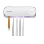 PROFESSOR Certified by Eurofins Premium Smart UV-C Toothbrush sanitizer & sterilizer Holder, 4000mAh Battery, Wall-Mounted 5-Slot for Kids& Adult Toothbrush Holder, Kills 99.99% Bacteria, CE Approved