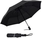 SY COMPACT Travel Umbrella Windproof Automatic Umbrellas-Factory Outlet umbrella-Black(Iron Frame)