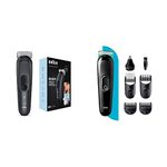 Braun Body Groomer 3 for Men from Gillette, BG3340, Gray/Black & Braun MGK3321, 6-in-1 Beard Trimmer for Men from Gillette, All-in-One Tool (Black/Vibrant Green)