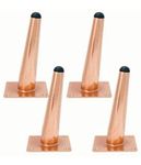 Aakash Decor Chair/Couch/Centre Table Legs 14 Inch / 35 Cms PVD Rose Gold Finish Cone Shape Leg Set of 4 (Photos can be copied, Please Check Customer Rating Before Buying The Product)