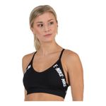 NIKE CJ0559-010 W NK DF INDY CB LOGO BRA Sports bra Women's BLACK/WHITE Size XS