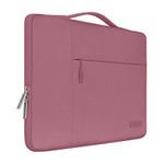 MOSISO Laptop Sleeve Compatible with MacBook Pro 16 inch 2024-2019 M3 A2991 M2 A2780 M1 A2485 A2141/Pro Retina 15 A1398, 15-15.6 inch Notebook, Polyester Multifunctional Bag, Dusty Rose