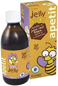 Eladiet Complemento Alimenticio Jelly Kids Apetit - 250 ml - Elaborado a Base de Jalea Real y Quina - Ayuda a Abrir el Apetito y Reforzar el Sistema Inmune - Alta Concentración de Vitaminas
