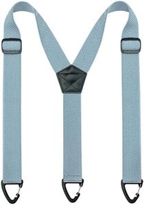 JEMYGINS Hidden Dusty Blue Suspenders for Men Under Clothes with 3 Snap Loop (1.5" Wide) (14)