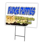 Fudge Puppies 12"x16" Yard Sign & S