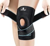 NEENCA Knee Brace with Side Stabilizers & Patella Gel Pads, Adjustable Compression Knee Support Braces for Knee Pain, Meniscus Tear,Arthritis, Joint Pain Relief,Injury Recovery - Single (DarkBlue, X-Large)