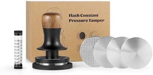 MHW-3BOMBER 58.35mm Calibrated Espresso Tamper 30lbs with Sound Feedback Espresso Tamper Set Comes with Three Additional Bases and A Replacement 20lbs Spring T6175T