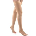 FOWLNEST -PLUS Medical Compression Stockings for Varicose Veins Class 2 | Compression Socks for Women & Men | Varicose Vein Stockings | dvt stockings for women| dvt stockings for women | Thigh Length - LARGE