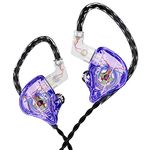 YINYOO KBEAR Storm Earphones in Ear Monitor for Singers Drummers Musicians Bassists, Hi Res Wired Earbuds in Ear Headphones Custom IEM, Detachable OFC Silver-Plated Cable Auriculares