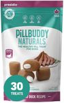 Presidio Pill Buddy Naturals - Duck Recipe Pill Hiding Treats for Dogs - Make A Perfect Pill Concealing Pocket Or Pouch for Any Size Medication - 30 Servings