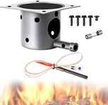 Mudder Fire Burn Pot and Hot Rod Ignitor Kit Replacement Parts for Pit Pellet Grill Plus Screws and Fuse