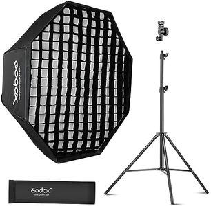 Godox 31.5" / 80cm Octagon Reflective Umbrella Grid Softbox 2m Light Stand Type-E Hot Shoe Holder Bracket Kit Compatible Octobox for Studio Photo Flash Speed Light