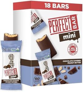 Perfect Bar Mini, Chocolate Covered Peanut Butter Protein Bar, Protein Snack, Snack Bar, Organic, Gluten Free, Soy Free, Non GMO, No Sugar Alcohols, 1.05 Ounce Bar, 18 Count