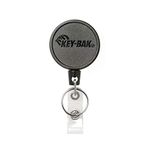 KEY-BAK MID6-Duo Heavy Duty Badge Reel and Keychain That Holds 10 Keys, Belt Clip, Black, Medium (0006-0804), Black, Medium