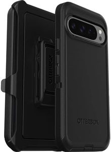 OtterBox Google Pixel 9 Pro XL Defender Series Case - Black, Rugged & Durable, with Port Protection, Includes Holster Clip Kickstand