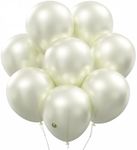 AFTERLOON® Biodegradable Balloons Pearlized White 12 Inch Pearl Color 100 Pack, Pearlescent Thickened Extra Strong Latex Helium Float, for Baby Shower Gender Reveal Wedding Birthday Party Decorations