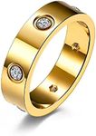 YUWINICER Friendship Ring 18K Gold 