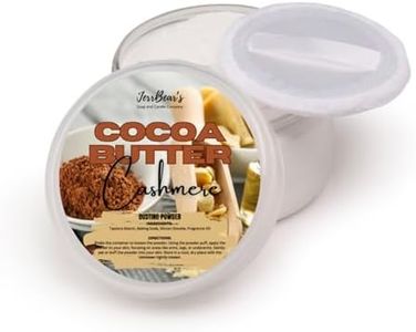 JerrBear’s Cocoa Butter Cashmere Dusting Powder, Talc Free Body Formula for Women, Soft Scented Skin Care, Baking Soda Free for Smooth Finish, Gentle Powder for Daily Freshness, (4oz Jar)