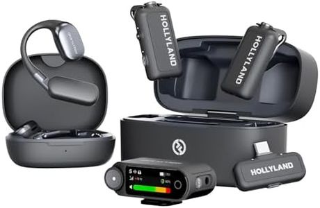 Hollyland LARK MAX 2 Ultimate Combo, Wireless Microphone, AI Noise Cancel, Wireless Audio Monitoring, 32bit Full-Chain Audio, Mic for Camera, iPhone, Android (2TX + 2RX+ OWS Earphones + Charging Case)