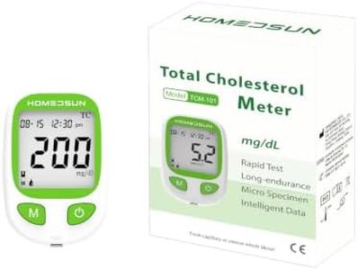 HOMEDSUN HSTCM101 Total Cholesterol Monitor Kit with 10 Strips Lancets