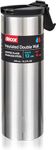 Décor Insulated Stainless Steel Coffee Cup | Travel for Hot & Cold Drinks | 450ml, 16oz - Silver