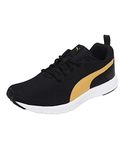 Puma Men's Flex Bar Black-Mineral Yellow Running Shoe-9 Kids UK (37567806)