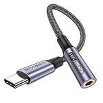 MOSWAG USB Type C to 3.5mm Headphone Jack Adapter, Audio Adapter USB C to Aux Dongle Cable Cord for Samsung Galaxy S23 S22 S21 S20 Ultra S20+ Note 20 10 S10 S9 Plus,Pixel 7 6 5 4 and More