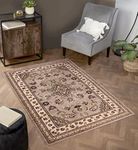 Lord of Rugs Sherborne Quality Traditional Classic Oriental Living Room Bedroom Rug Beige Medium 120x170cm (4'x5'6'')