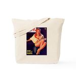 CafePress Eyeful Kissing Beauty Girl Pin Up Tote Bag Natural Canvas Tote Bag, Reusable Shopping Bag