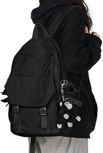 School Backpack for Women Men College High School Bags for Boys Girls Casual Daypack Laptop Backpack Waterproof Black Bookbag Travel Rucksack