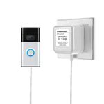 24 Volt Transformer, 500mA C Wire Power Adapter Thermostat, Competible with Nest, Ecobee, Sensi, Honeywell Doorbell and Any Doorbells, Extra Long 315" Cable