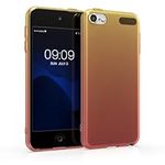 kwmobile Clear Case Compatible with Apple iPod Touch 6G / 7G (6th and 7th Generation) - TPU Backcover - Bicolor Yellow/Pink