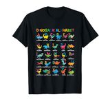 Children's Dinosaur boys girls Alphabet ABC Dinosaurs T-Rex T-Shirt