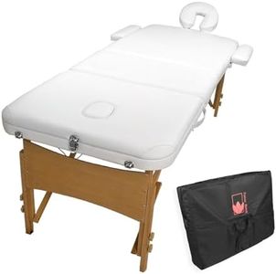 Forever Beauty Wooden Portable Massage Table 70cm - White