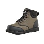 Duck and Fish Men's Sticky Rubber Sole Wading Shoe, Olive, 14