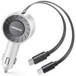SUPERONE Small Fast Charge Retractable Car Charger(White), PT-09