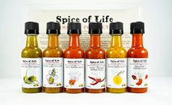 Spice of Life Mini 6 Pack, Gourmet Hot Sauce, Housewarming Gift, Gift for Hot Sauce Connoisseur, Mild to Very Hot, Ghost Peppers, Trinidadian Scorpion Peppers