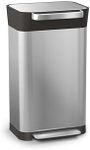 Joseph Joseph Intelligent Waste Titan Trash Compactor Kitchen Bin with Odour Filter, Holds Up to 90L After Compaction, Stainless Steel, 30L