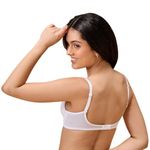 NYKD by Nykaa Iconic Low Back Party Bra for Women, Medium Coverage, Wired, Lightweight with Adjustable Straps - NYB252, White, 34D