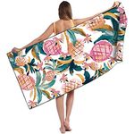 Beach Towel, 71"x32" Double Sided Oversized Microfiber Beach Towel for Adult, Lightweight Extra Large Quick Drying Towel for Swimming Sports Beach Gym