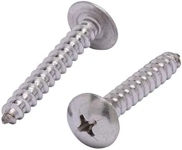 #8 x 1" Stainless Truss Head Phillips Wood Screw (100pc) 18-8 (304) Stainless Steel Screws by Bolt Dropper