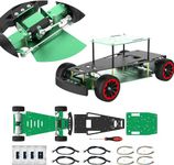 Yahboom DIY Smart Robot Chassis Ackerman Chassis for Arduino Raspberry pi 5 4B Jetson Nano with Mmetal Motor High Horsepower for Students Teens Adults (Ackerman Steering Chassis)