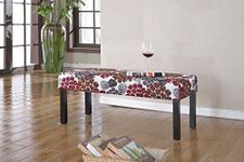 US Pride Furniture BC-1002 Fabric Upholstered Decorative Bench, Red