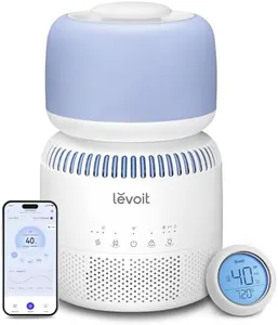 LEVOIT Humidifiers for Bedroom Baby, Sprout Evaporative with Dual Filters for Air & Water, Separate Sensor, Adjustable No Blue Nightlight, Auto Dry, Smart Control & Alexa, Auto Mode, 3.8L Tank for 36H