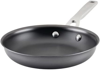 KitchenAid NITRO Carbon Steel Frying Pan/Skillet, Stainless Steel Handle, Compatible with All Cooktops, 8.5 Inch Open Fry Pan - Black