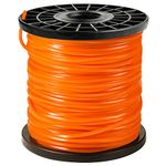 CHRORINE Strimmer Wire Cord Line Square 2.4mm x 75m Nylon Trimmer Brush Cutter Line Wire